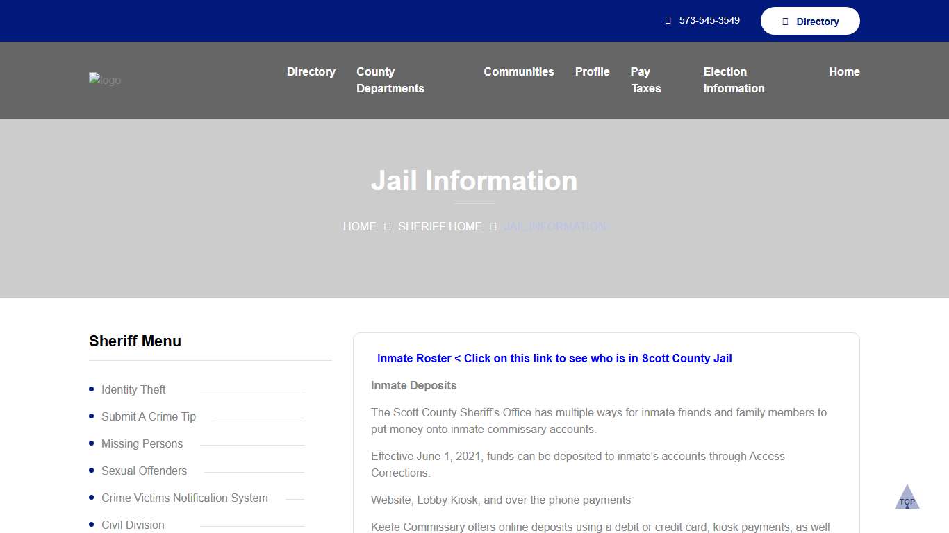 Jail Information - Scott County Missouri